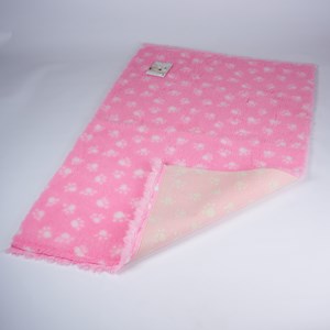 Active Non-Slip Vet Bedding Pink & White Paws